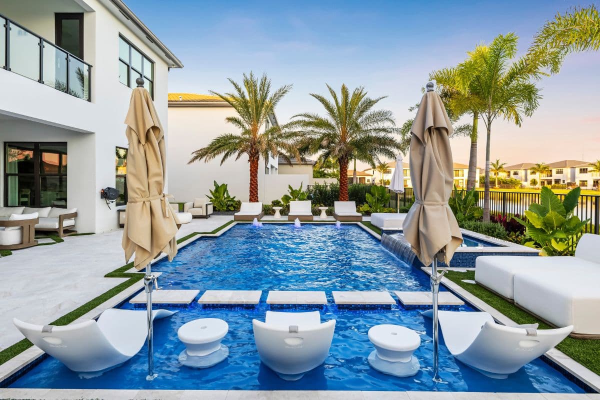 Luxury residential pool in Port St Lucie