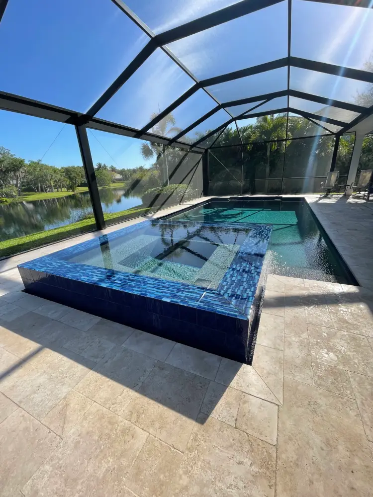 Pool and spa cleaned by Firewater Pools in Port St Lucie